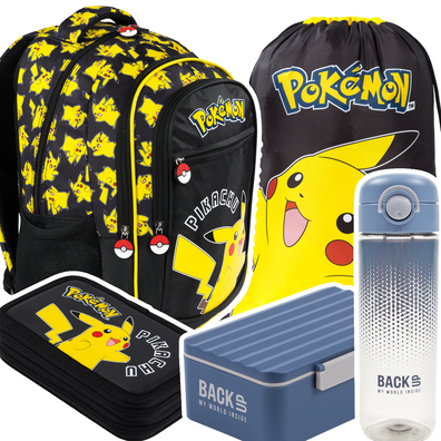 Plecak szkolny młodzieżowy tornister Pokemon Pikachu dla chłopca dziewczyny