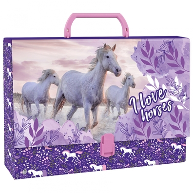 Gruba teczka z rączką HORSES Konie (TRGKO25)
