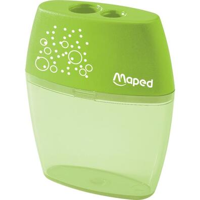 Temperówka Maped SHAKER podwójna z pojemnikiem Limonkowa