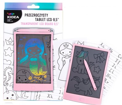 Przezroczysty Tablet do rysowania LCD Kidea RÓŻOWY Matryca 8,5