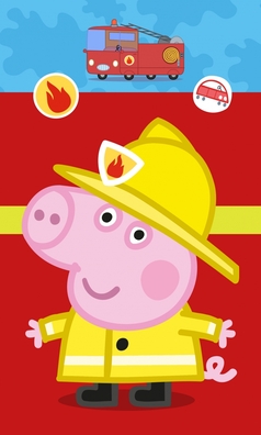 Ręcznik dziecięcy ŚWINKA PEPPA GEORGE STRAŻAK 30 x 50 cm (PP236025)