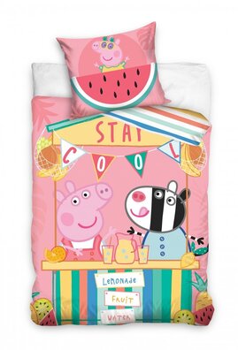 Pościel bawełniana Świnka Peppa 140 x 200 cm komplet pościeli (PP203062)