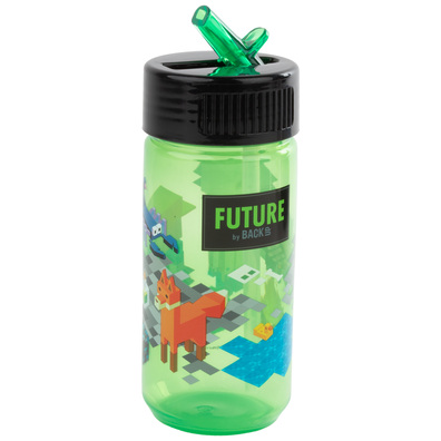 Bidon GAME LEVEL MINECRAFT BackUP, Nietoksyczny, 330 ml, Składana Rurka