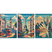 3x Zeszyt A4 kratka 96k RETRO CITY – gruba okładka, mix okładek