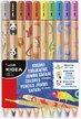 Kredki trójkątne ołówkowe szkolne JUMBO KIDEA SAFARI 10 kolorów zwierzątka (3)