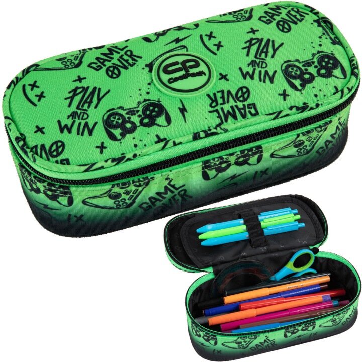 Piórnik SZKOLNY CoolPack CAMPUS GAME OVER GRADIENT GREEN SASZETKA USZTYWNIANA