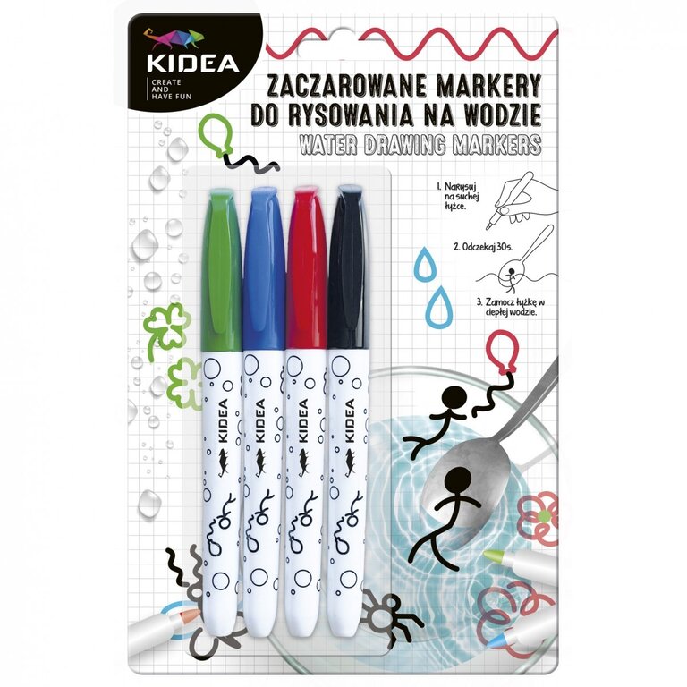 ZACZAROWANE MARKERY KIDEA do rysowania na wodzie 4 kolory magiczne (2)