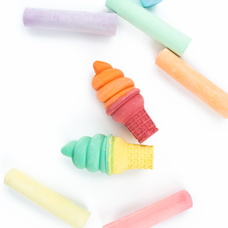 Kreda chodnikowa JUMBO 8 szt KIDEA lody włoskie do rysowania (2)