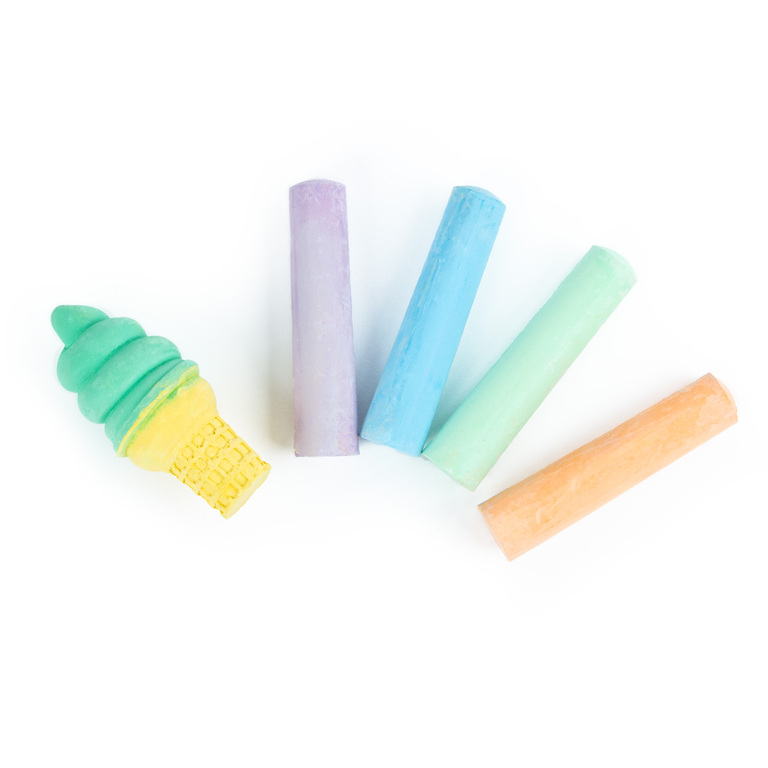 Kreda chodnikowa JUMBO 8 szt KIDEA lody włoskie do rysowania (4)
