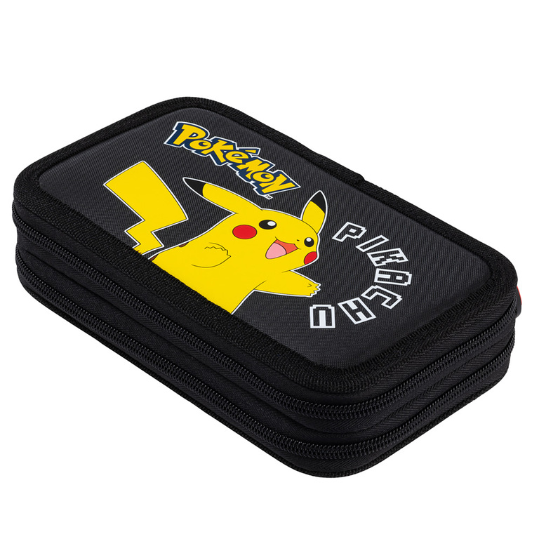 PIÓRNIK szkolny PIKACHU POKEMON podwójny z WYPOSAŻENIEM dwukomorowy chłopca (2)