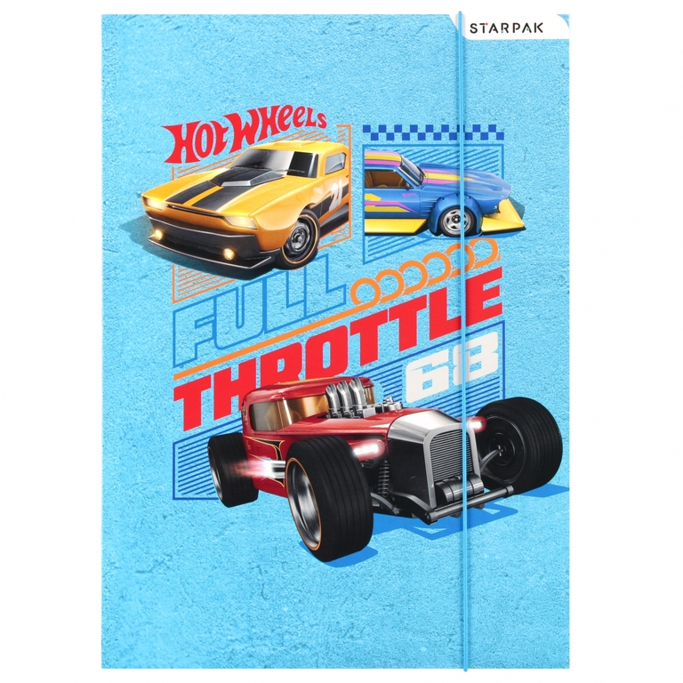 2x Teczka rysunkowa A4 z gumką STARPAK piłka nożna HOT WHEELS (5)