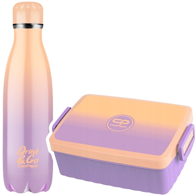 Zestaw CoolPack GRADIENT BERRY: bidon termiczny + śniadaniówka (1)