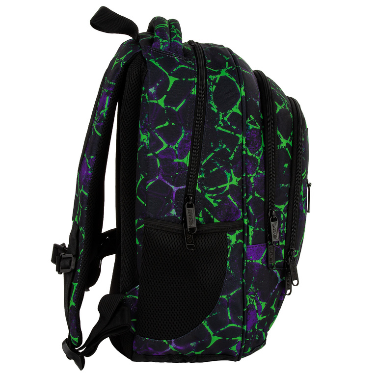 Plecak szkolny młodzieżowy BackUP 26L PULSE zielony laptop A4 chłopięcy (3)