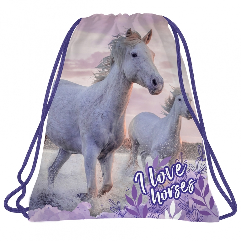 Worek na obuwie I LOVE HORSES Konie sportowy szkolny na WF Buty (1)
