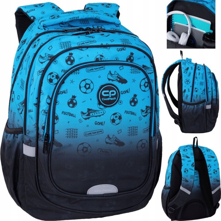 WOREK szkolny na buty strój  CoolPack FIRST sportowy na obuwie FOOTBALL 2T GRADIENT BLUE
