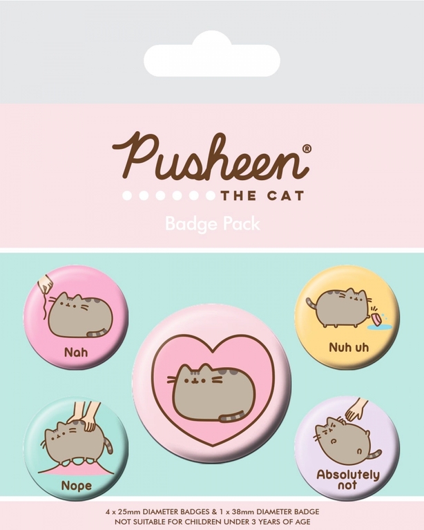 ZESTAW PRZYPINEK PUSHEEN przypinki 5 SZTUK Kot Kotek (BP80692)